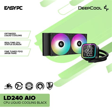 Easypc Deepcool Ld Ld Aio Cpu Liquid Cooling Black For