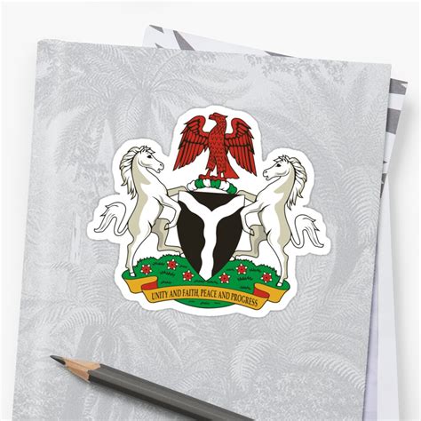 Nigeria Coat Of Arms Sticker By Zhirobas Redbubble