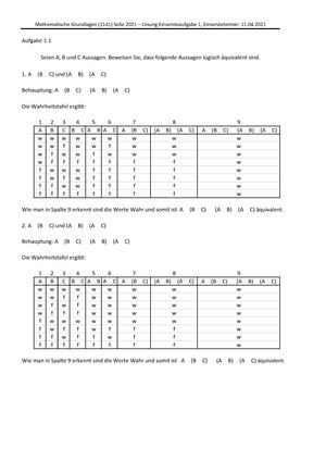 Mathematische Grundlagen Ea Mathematische Grundlagen Ws