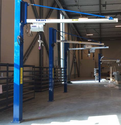 Column Mounted Jib Crane For A Floor Mounted Crane TAWI US