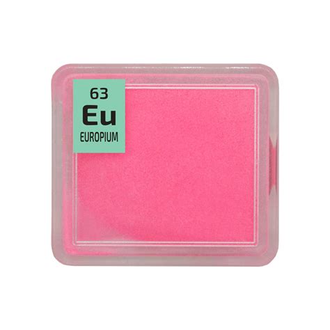 Europium Glow Powder Pink Peguys Periodic Element Tile The Periodic