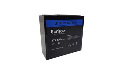 Uniross 12v 20Ah Lithium Li FEPO4 Battery Alarm In A Box