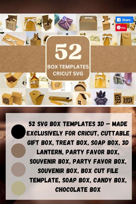 52 Svg Box Templates Cricut Svg Files Graphic By Designs Nook · Creative Fabrica Box