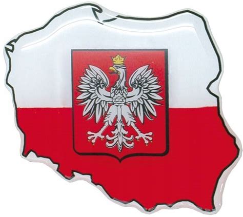 Naklejka D Emblemat Polska Kontur Z God Em Za Z Z Pozna