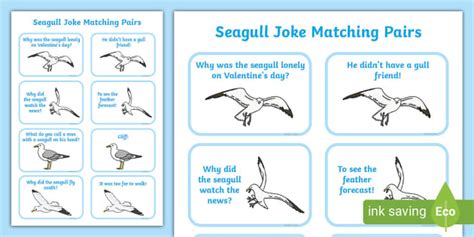 Seagull Joke Matching Pairs Teacher Made Twinkl