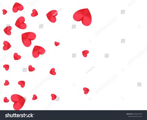 Pink Hearts Flying Banner Backdrop Love Stock Vector Royalty Free