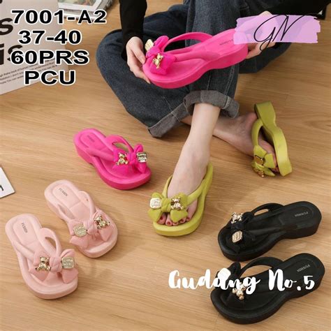 Jual Gn A Sandal Jepit Jelly Wanita Sandal Wedges Model Pita