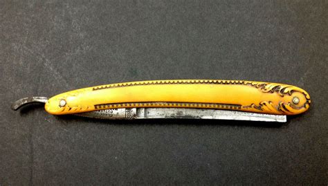 Germany Straight Edge Razor By Clark Bros Cutlery Co Bakelite Handle