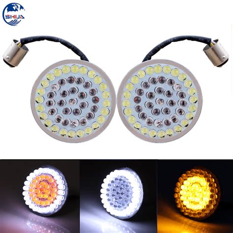 1157 Bullet Led Turn Signals Light Inserts Bulb For Harley Touring Tri