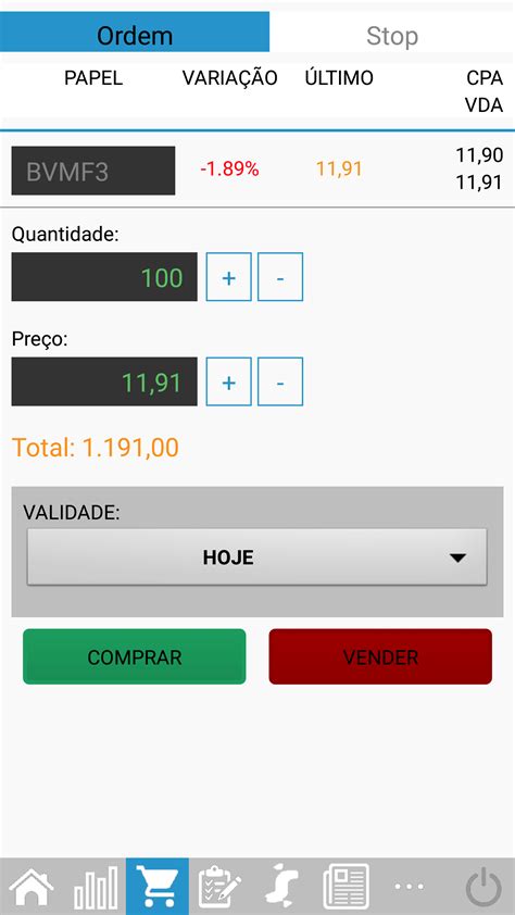 Plataforma de Negociação na BMF Bovespa cotações em tempo real e