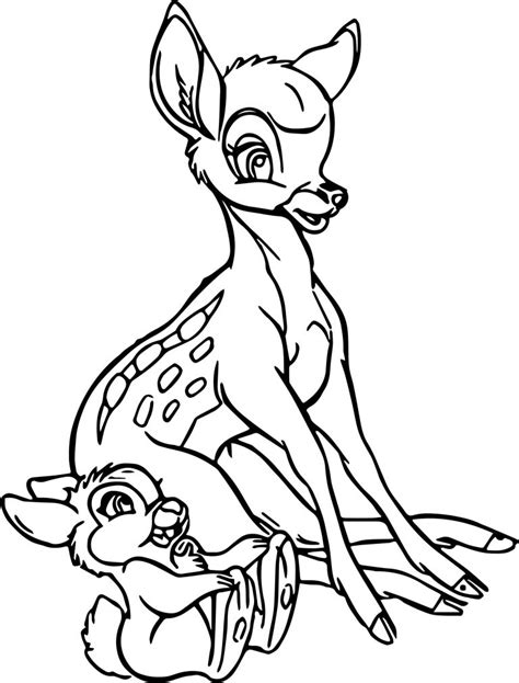 Bambi Thumper Coloring Pages - Wecoloringpage.com