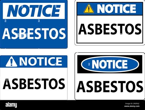 Asbestos Notice Signs Asbestos Hazard Area Authorized Personnel Only