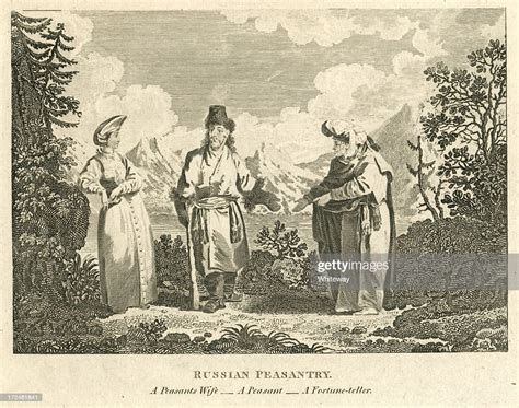 Russian Peasantry Wife Peasant Fortuneteller 18th Century High Res