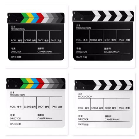 Acrylic Clapboard Dry Erase Director Film Movie Clapper Board Slate