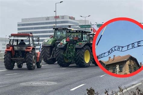 Skandaliczny transparent na proteście rolników w Limanowej Nawiązywał