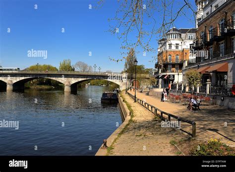 Riverside at Staines on Thames Surrey Stock Photo - Alamy