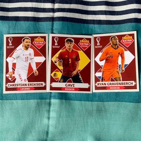 3 Figurinhas Legends Bordo Gavi Gravenberch Eriksen Produto