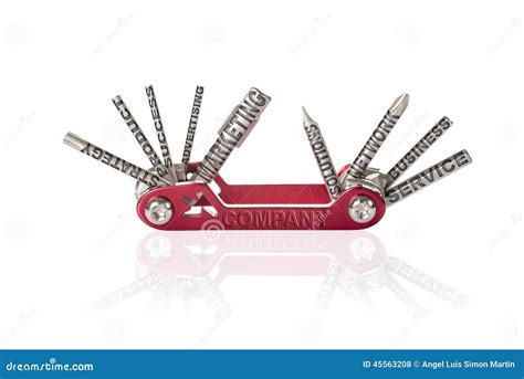 Multipurpose Tool With Marketing Concepts As Keys Stock Photo Image