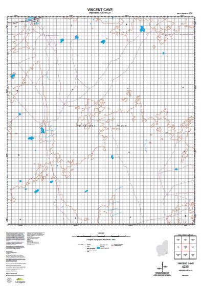 Buy 4235 Vincent Cave Topographic Map By Landgate 2015 The Chart And Map Shop