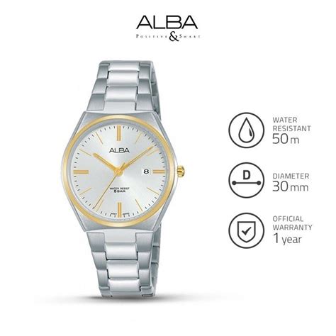 Jam Tangan Wanita Alba Prestige Quartz Stainless Steel Ah S Original