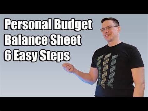 Personal Budget Balance Sheet in 6 Easy Steps : r/budget