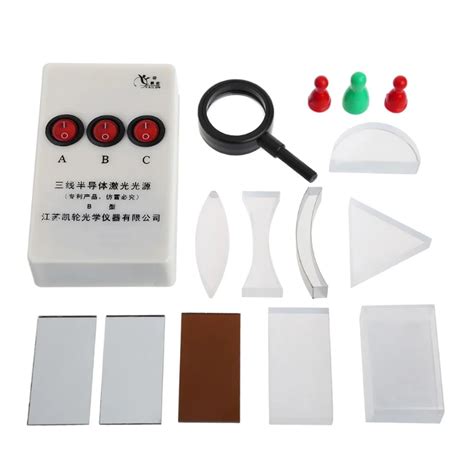 Optical Concave Convex Lens Prism Set Physical Optical Kit Laboratory Equipment In Lenses From