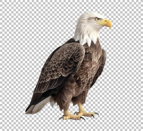 Premium PSD | American bald eagle flying isolated on white background bald eagle in flight on ...