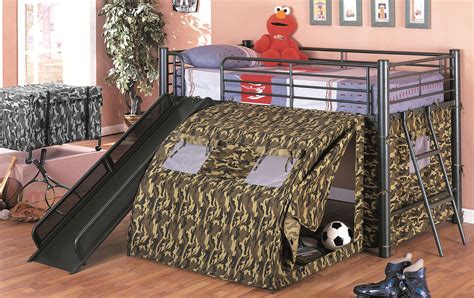 Hollywood Home G.I. Bunk Bed with Slide and Tent by OJ Commerce WH-7470 ...