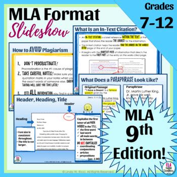 Writing A Research Paper MLA Format Paraphrasing Bundle Printable