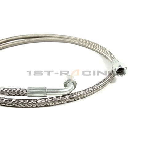 Steel Braided Turbo Oil Feed Line Inch An Degree Straight