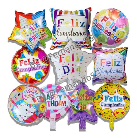 Mix Globos Met Licos Piezas Feliz Cumplea Os Pulgadas Meses