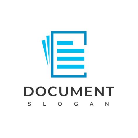 Document Logo Design Vector 7163757 Vector Art At Vecteezy