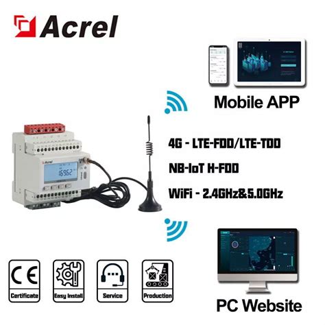 Acrel Three Phase Din Rail Power Energy Kwh Meter Wireless Transmission