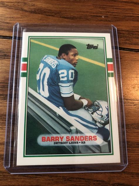 Topps Traded Barry Sanders Rookie Card Detroit Lions Rc T High