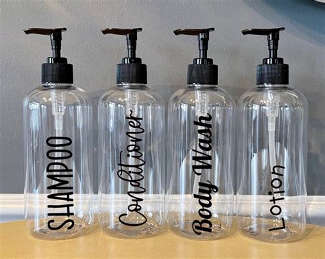 Refillable Clear Shampoo And Conditioner Bottles Clear Plastic Bottles