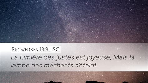 Proverbes 13 9 LSG Desktop Wallpaper La lumière des justes est