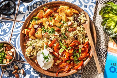 Couscous au halloumi et aux poivrons rouges sautés Recette HelloFresh