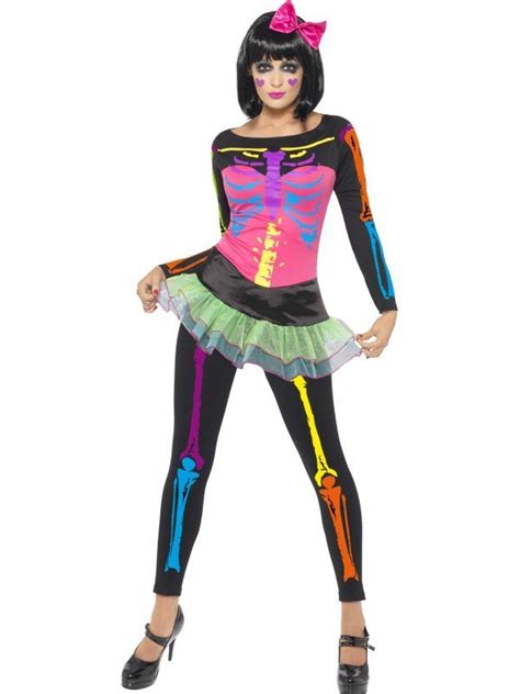 Neon Skeleton Costume Ladies