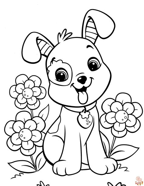 Cute Coloring Pages Of Puppies