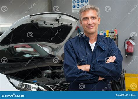 Proud Auto Mechanic Stock Image Image Of Person Mature 46382619