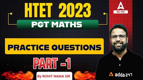 HTET PGT Maths Classes 2023 HTET PGT Maths Preparation Practice