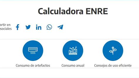 El Enre Lanzó Una Calculadora Del Consumo Eléctrico En Los Hogares