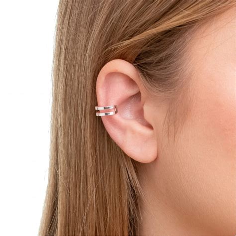 PIERCING FAKE FIO DUPLO ORBITAL VAZADO PRATA 925 Viace Atacado De