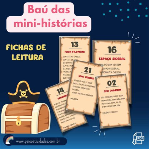 Ba Das Mini Hist Rias Fichas De Leitura Psico Atividades