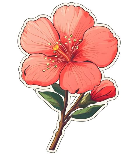 Um Desenho De Uma Flor Que Diz Hibisco Foto Premium