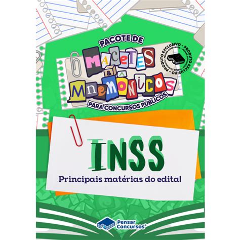 Pacote De Macetes E Mnem Nicos Inss