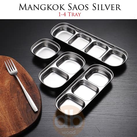 Jual Dipping Dish Mangkok Saos Tempat Sambal Silver Bumbu Bawang