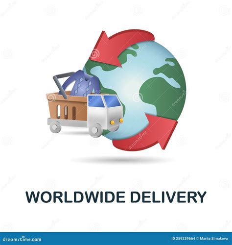 Worldwide Delivery Icon 3d Illustration From Black Friday Collection