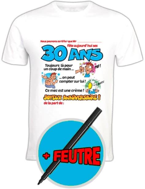 Tee Shirt Homme Dedicace On Signe Pour Mes Ans