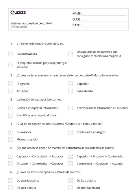 Transformada De Laplace Hojas De Trabajo Para Grado En Quizizz